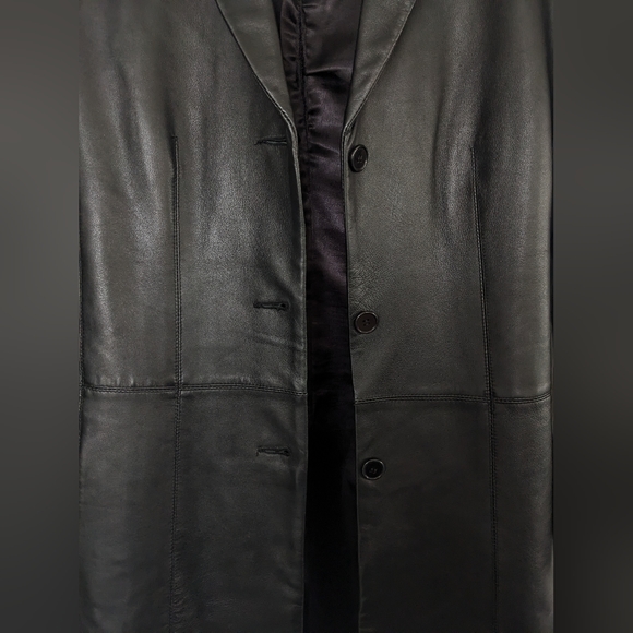Vertigo black leather blazer jacket - Picture 2 of 8